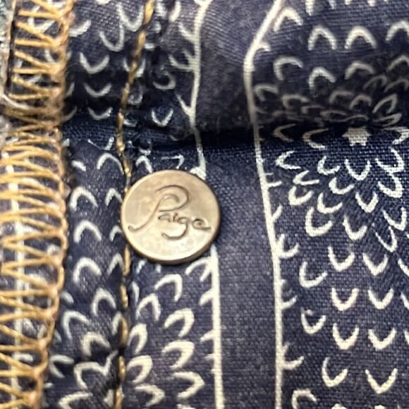 PAIGE LAUREL CANYON CROP FLORAL EMBROIDERY MIDNIGHT ROCKER CREASE WC032 33x23 - Picture 14 of 14